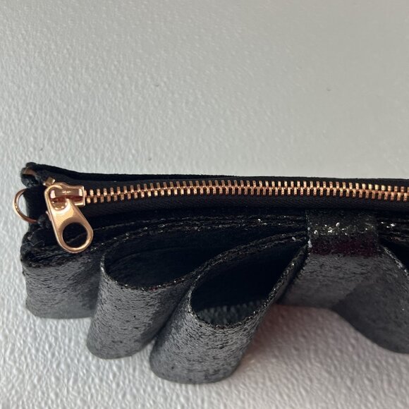 Black Glitter Bow Velvet Shimmering Fairy Princess Evening Bag Ted Baker London - Picture 4 of 11